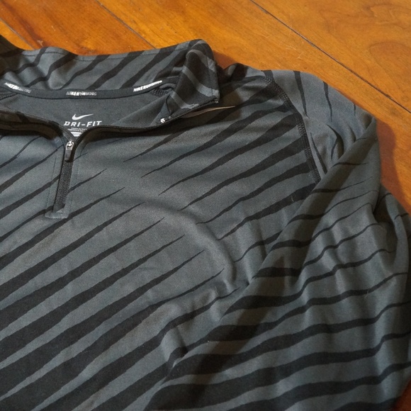 Nike Tops - Womans Nike Running Dri Fit LS Black Athletic Shir